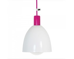 Lampa z kloszem różowym kolorowe kable imindesign