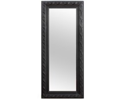 Krysztalowe lustro w zdobionej czarnej ramie 140x60