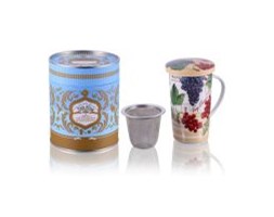 Kubek zaparzacz Jarzębinka 350ml + puszka