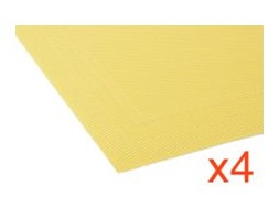 Komplet 4 lub 6 szt. Podkładka pod talerz Żółta 45x30cm