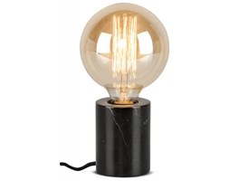 LAMPA STOŁOWA ATHENS, OPRAWKA CYLINDROWA MARMUR/ 7,5X10CM, CZARNA
