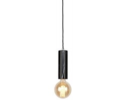 LAMPA WISZĄCA ATHENS, OPRAWKA CYLINDROWA MARMUR/ 6X15CM, CZARNY