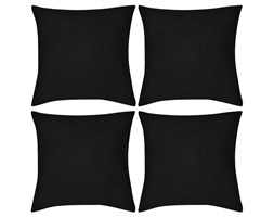 vidaXL 4 Czarne bawełniane poszewki na poduszki 40 x cm