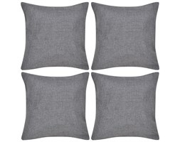 vidaXL 4 Antracytowe poszewki na poduszki o wyglądzie lnianym 80 x cm