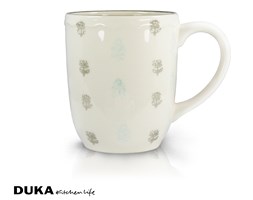 Kubek 375 ml beżowy w kwiatki