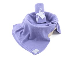 Color Stories - Duży koc Cotton Classic Lawendowy 130x170