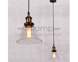 Industrialna LAMPA wisząca NUBI LDP 6801-1 Lumina Deco szklana OPRAWA zwis loft stożek przezroczysty
