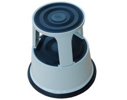Taboret biurowy stopa słonia - szary metal marki DESQ