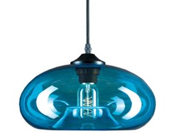 LAMPA wisząca LONDON LOFT NO.3 LA008/P_blue Altavola szklana OPRAWA zwis niebieski