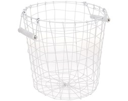 Metalowy kosz na śmieci, papier - druciany
