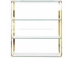 WISZĄCA PÓŁKA RAMA METALOWA ZŁOTA PÓŁKI SZKLANE " GOLD SHINE " 59 x 22 x 65,4 cm