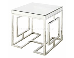 STOLIK RAMA METAL/BLAT LUSTRO"LEONARDO"48x48x53cm
