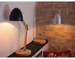 Lampa biurowa srebrna - stołowa - nocna - gabinetowa - VELEKA