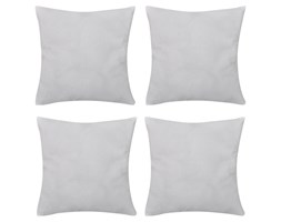vidaXL 4 Białe bawełniane poszewki na poduszki 80 x cm