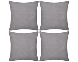 vidaXL 4 Szare bawełniane poszewki na poduszki 40 x cm
