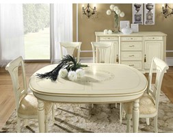 OWALNY STÓŁ SIENA DAY AVORIO 160/100cm KOLEKCJA STYLIZOWANA