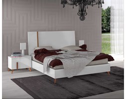 ŁÓŻKO 160/200cm VEGA WHITE W BIAŁYM LAKIERZE