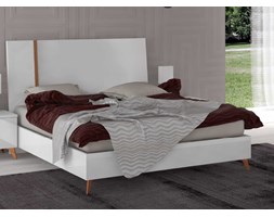ŁÓŻKO 180/200cm VEGA WHITE W BIAŁYM LAKIERZE