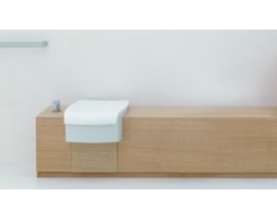 Flaminia Una Półka do WC/Bidetu 75-135 cm jasny dąb UNA75WB