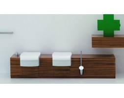 Flaminia Una Półka do WC i Bidetu 135-200 cm ciemny dąb UNA200WB
