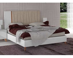 ŁÓŻKO 160/200cm VEGA WHITE TAPICEROWANE WEZGŁOWIE