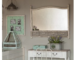 Dekoracyjne Lustro z Koszykiem Shabby Chic Aluro
