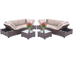 HOME & GARDEN Zestaw mebli HOME&GARDEN Milano 2w1 Brown/Taupe