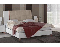 ŁÓŻKO 160/200cm SIRIO WHITE TAPICEROWANE WEZGŁOWIE