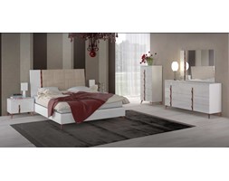 ŁÓŻKO 180/200cm SIRIO WHITE LAKIEROWANE W BIAŁYM KOLORZE