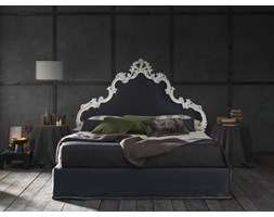 ŁÓŻKO 160X200 MADEMOISELLE CHIC Z BOGATO ZDOBIONYM WEZGŁOWIEM TAPICEROWANE BOLZAN LETTI- PRODUKT WŁOSKI
