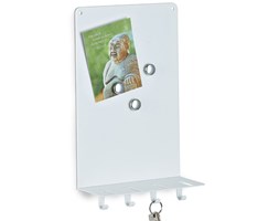Magnetyczna tablica MEMO + 4 wieszaki na klucze, ZELLER