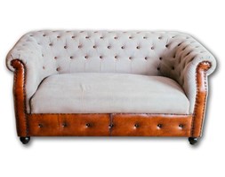 Brown Sofa Skóra Duża 152 x 85 x 73