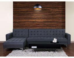 Sofa szaroniebieska - kanapa - tapicerowana - rozkładana - ABERDEEN