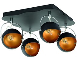 KANA plafon reflektorkowy 4 x 28W G9 modna nowoczesna czarno złota lampa Britop 2722404