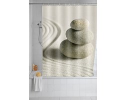 Zasłona prysznicowa Sand and Stone, tekstylna, 180x200 cm, WENKO