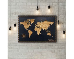 Obraz Mapa Świata 85cm x 59cm