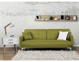 Sofa z funkcją spania zielona - kanapa rozkładana - wersalka - LUCAN