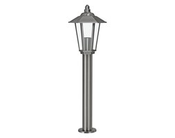 TYTAN lampa stojąca 1 x 60W E27 nowoczesny słupek ogrodowy srebrny metal stal PEKAR 1OR1914SS
