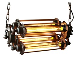 MCODO :: Industrialna lampa sufitowa BROOKLYN w kolorze rusty