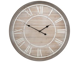 Drewniany zegar ścienny NATURAL, wskazówkowy, 80 cm