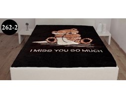 Koc Elway Mikrofibra 160x210 miss you czarny