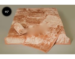 Koc Elway Akryl Tłoczony, komplet 160x210+2x70/160 beż