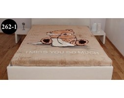 Koc Elway Mikrofibra 160x210 miss you beż
