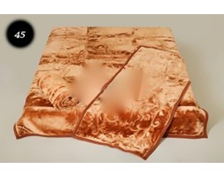 Koc Elway Akryl Tłoczony, komplet 160x210+2x70/160 brąz