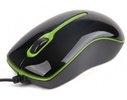 Gembird Mysz OPTO 1-SCROLL USB (MUS-U-004-G) Black/Green