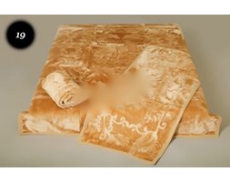 Koc Elway Akryl Tłoczony, komplet 160x210+2x70/160 j. brąz