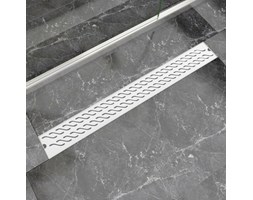 vidaXL Kratka odpływowa, liniowa, 930x140 mm, wzór fali, stal nierdzewna