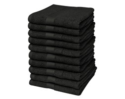 vidaXL Ręczniki dla gości 100% Bawełna 500 gsm 30 x 50 cm Czarne x10