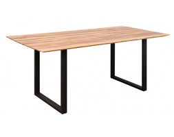 Signu Design Stół dębowy lub z orzecha amerykańskiego Vivus Nero metalowe nogi