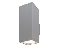 ADELA kinkiet 2 x 60W E27 zewnętrzny fasadowy metalowy srebrny nowoczesny SUMA 8001 AL